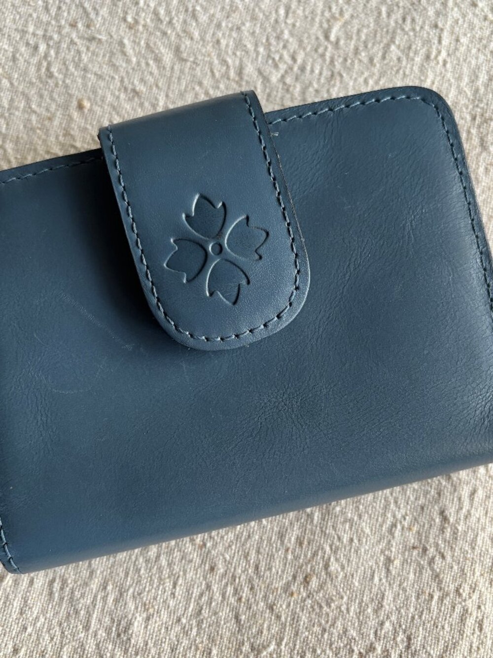 Patricia Nash Blue Iberia Leather Wallet